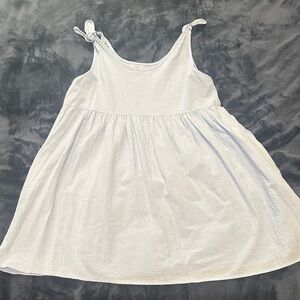 Light Blue Sleeveless Dress with Bow Straps